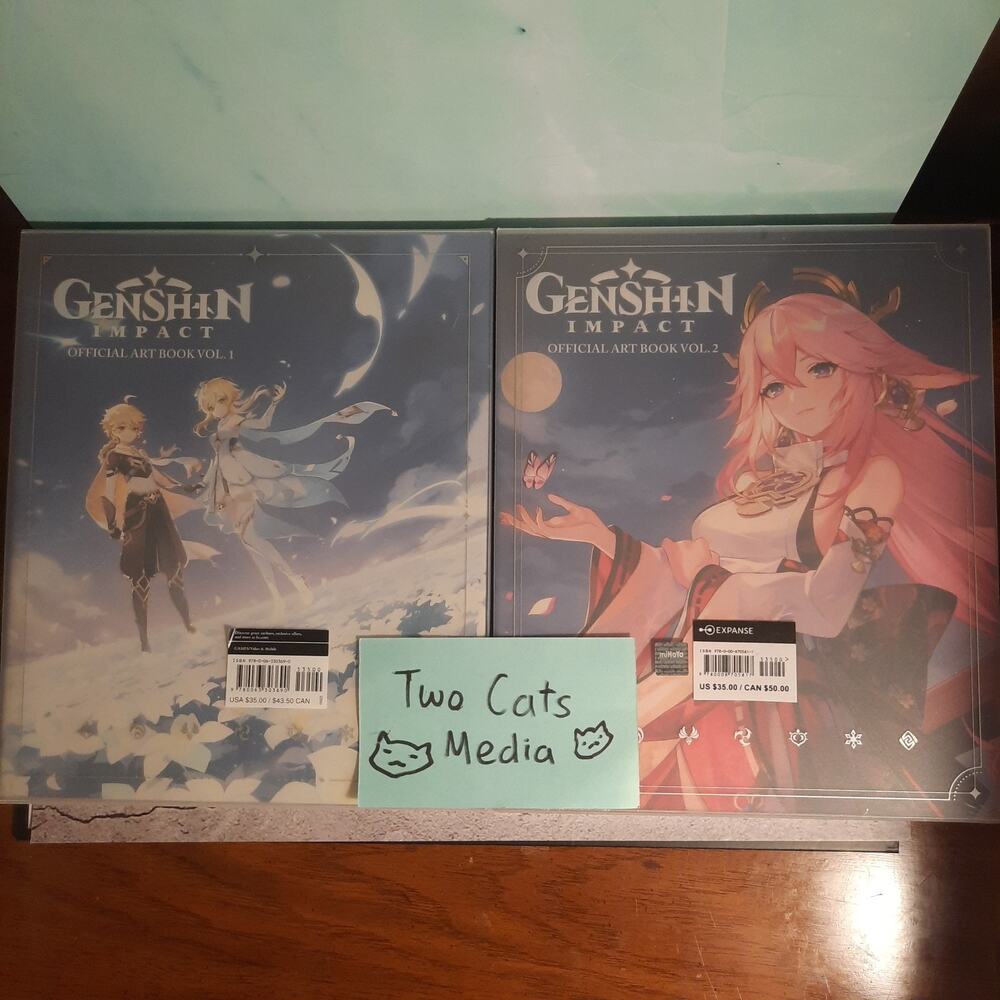 📚Genshin Impact Official Art Works Vol. 1 and 2 Official English Manga Bundle